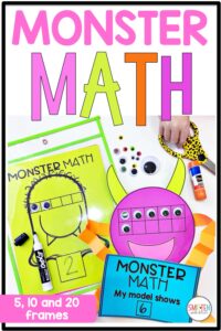 Monster Math Activities Kindergarten 1st Grade 2nd Grade Preschool Kids Halloween Math Games