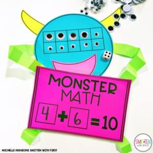 Monster Math Activities Kindergarten 1st Grade 2nd Grade Preschool Kids Halloween Math Games