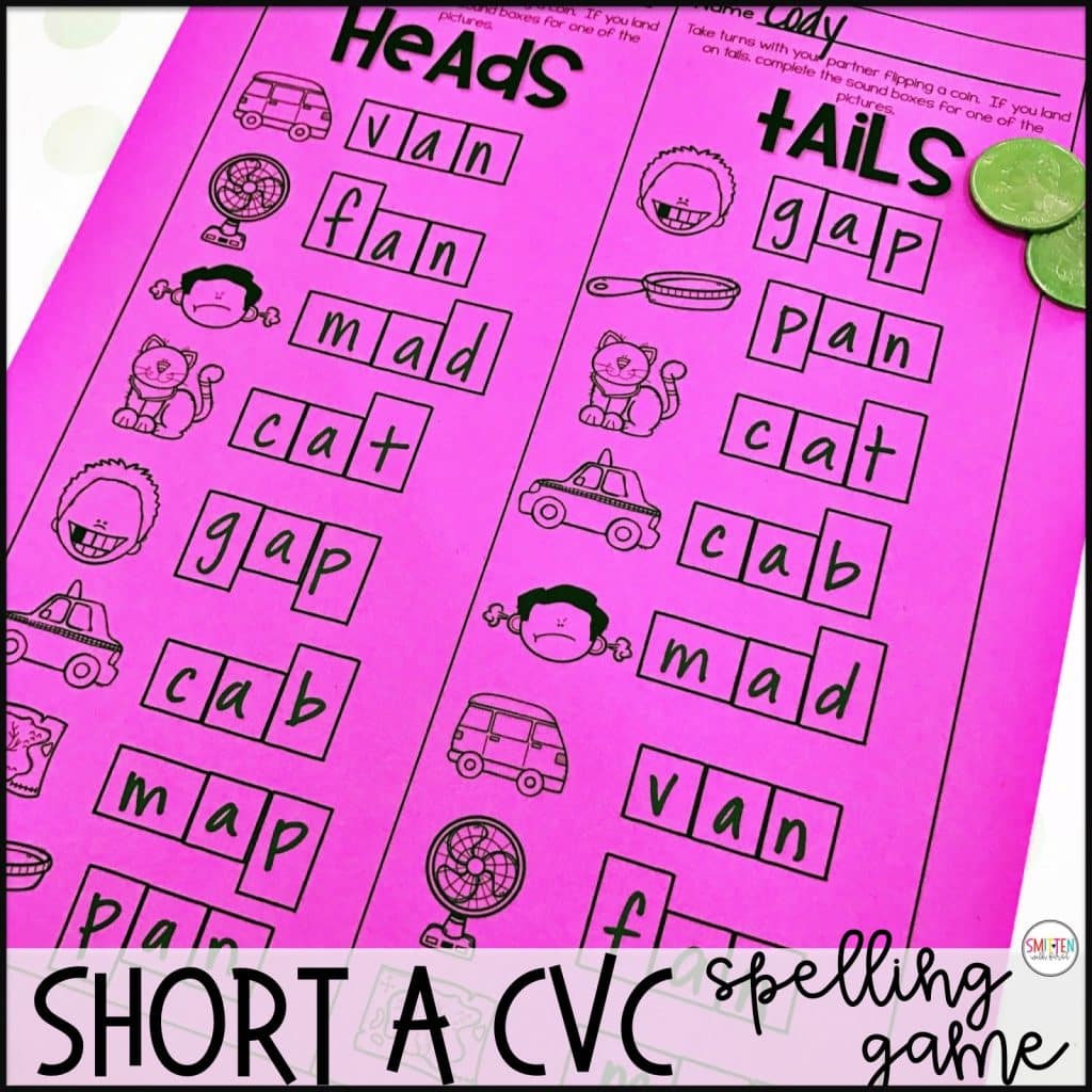 Short vowel a phonics activities and games