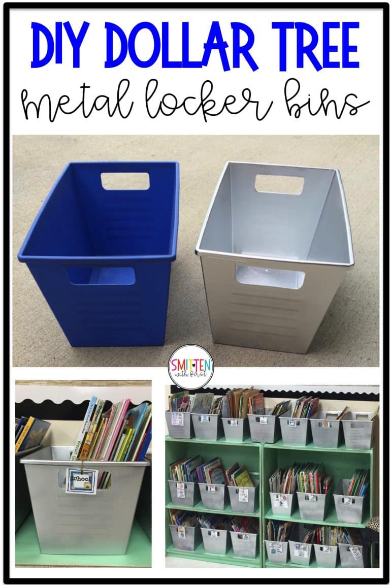 DIY Dollar Tree Metal Locker Bins