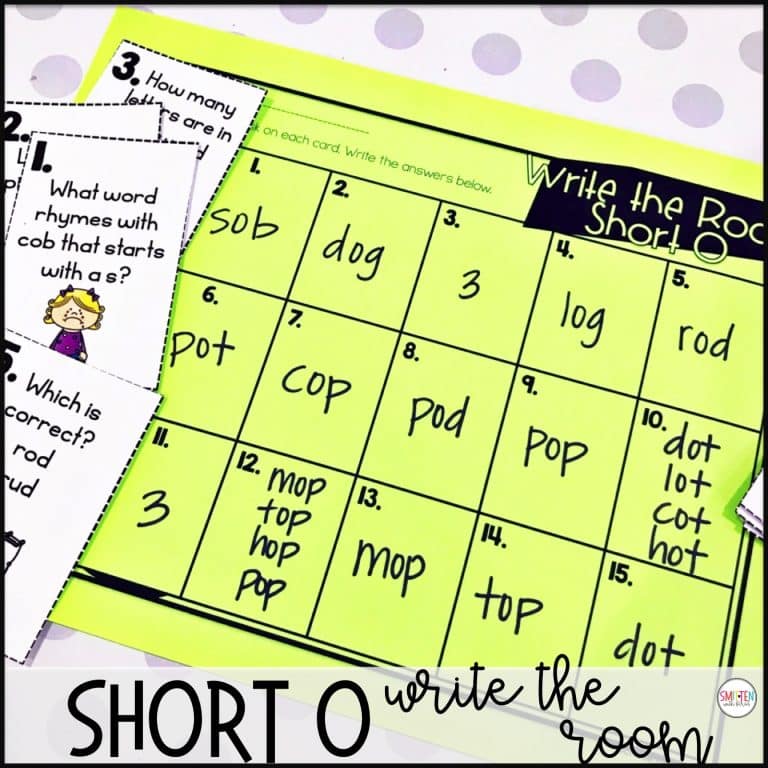 short vowel o phonics activities and games