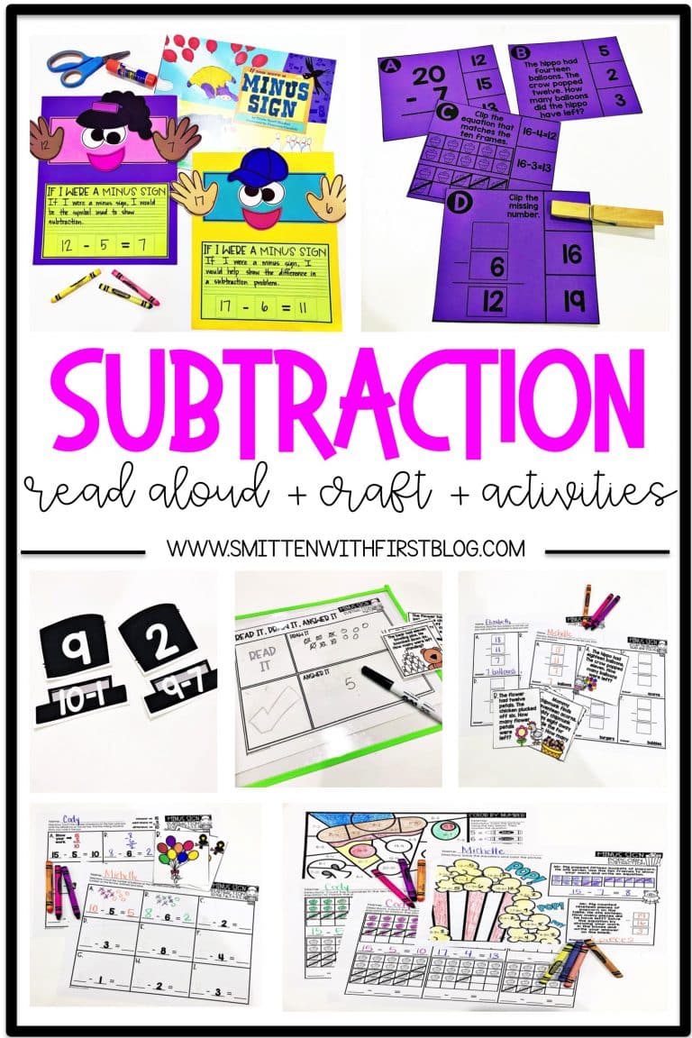 Subtraction activities and read alouds