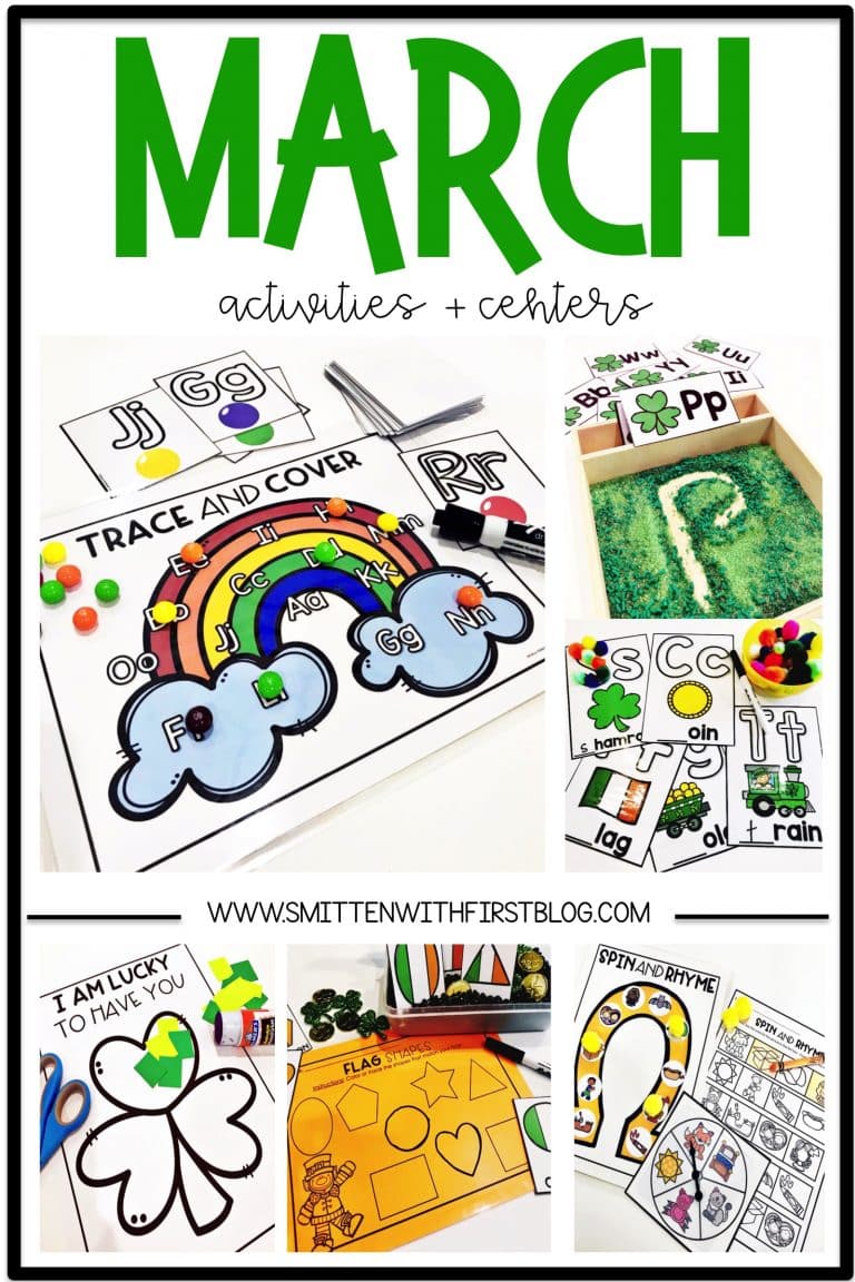 March activities for prek, preschool, and kindergarten
