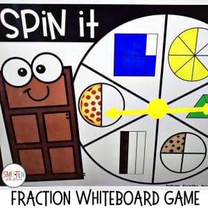 fun fraction games, activities, and fraction review game for 1st grade, and 2nd grade