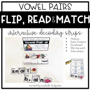 Vowel Teams Matching Game - ai - Matching pairs