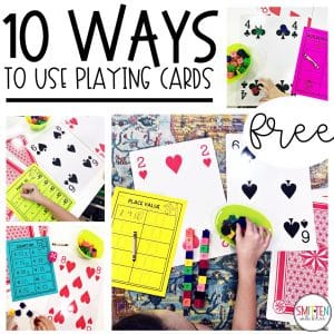 Check out these fun playing cards games for math that include free printables.