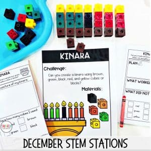 December Holiday STEM activities kindergarten 1st grade