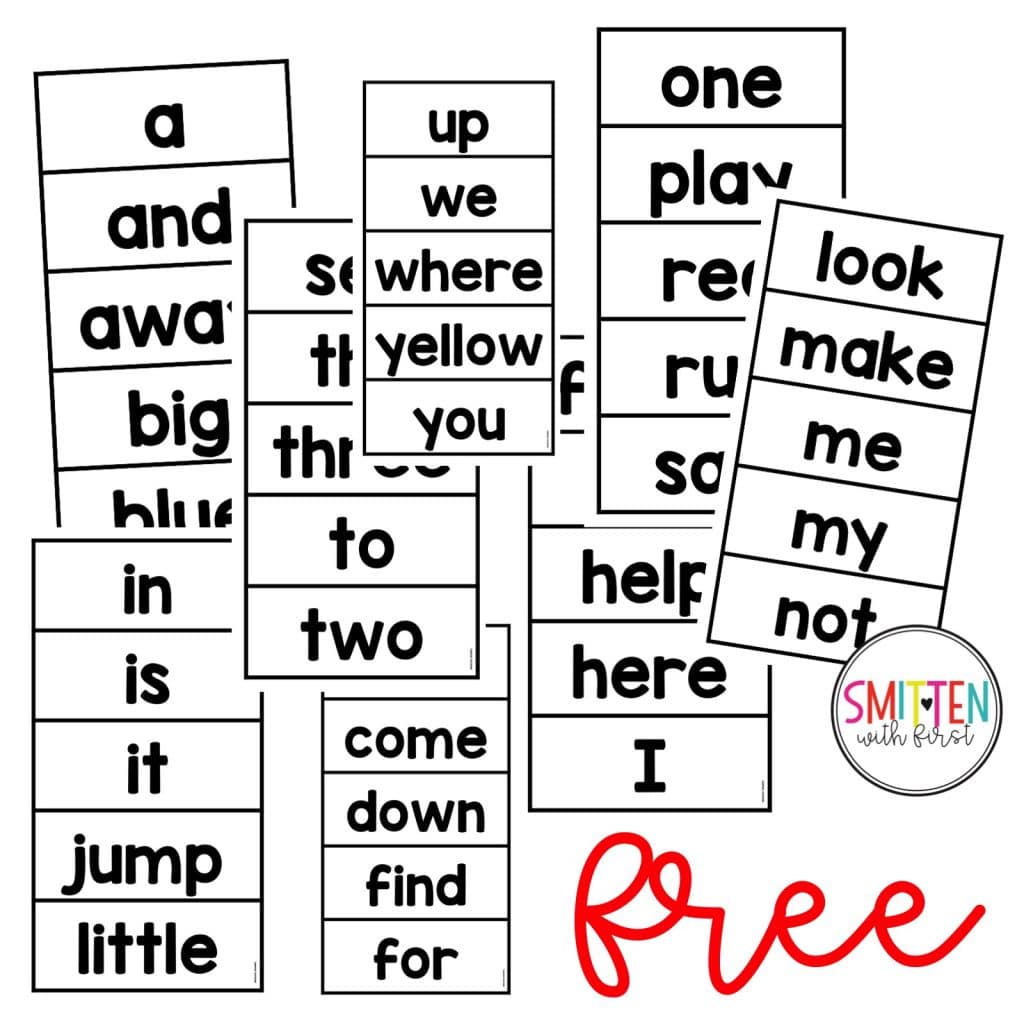 PrePrimer Sight Word Activities Preschool, PreK, Kindergarten, 1st Grade