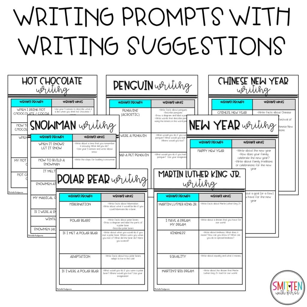 January Winter Writing Activities and Prompts for Kindergarten, 1st ...