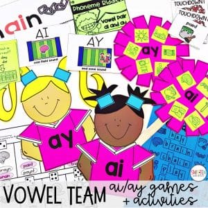 Vowel Teams Matching Game - ai - Matching pairs