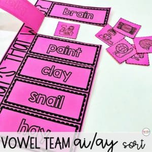 Vowel Teams Matching Game - ai - Matching pairs