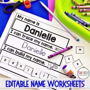 editable name worksheets to practice reading tracing and writing names