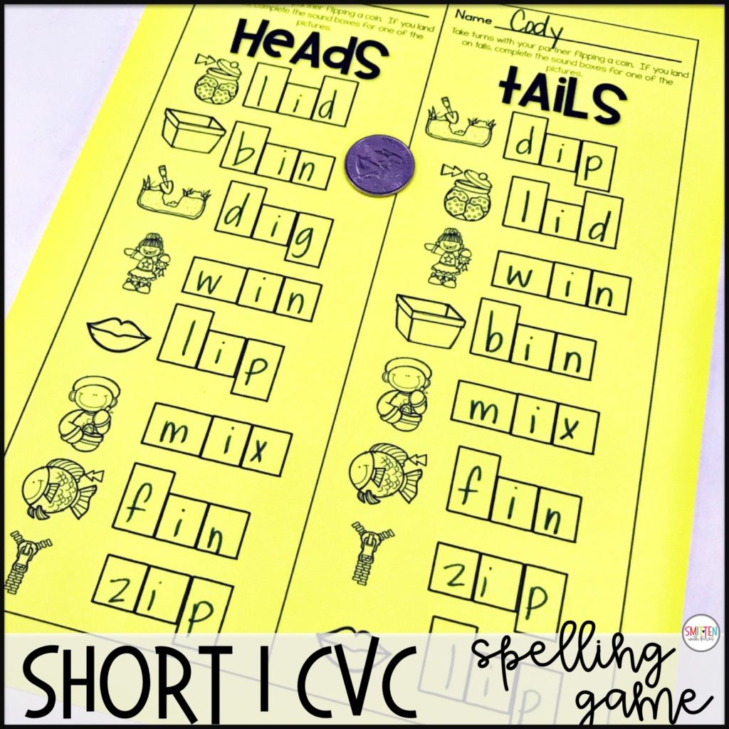 Short Vowel i Phonics Activities and Games for 1st Grade o