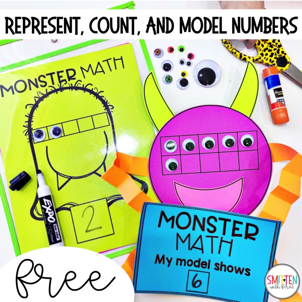 Monster Math FREEBIE for addition and subtraction - Smitten with First