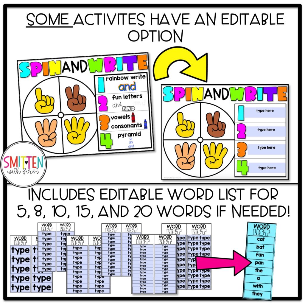 editable sight words games and activities kindergarten 1st grade 2nd