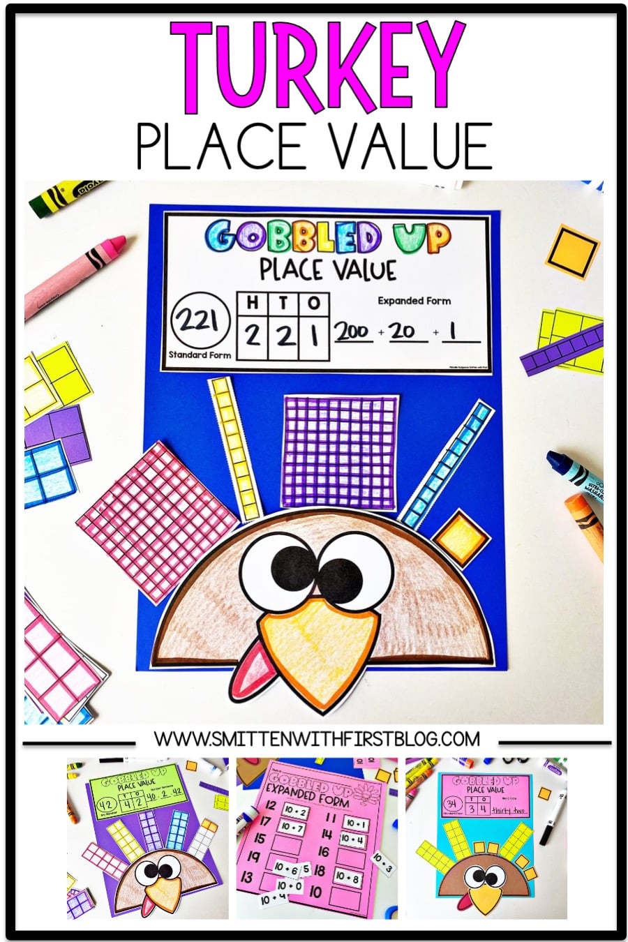 Place Value and Number Sense Thanksgiving Turkey