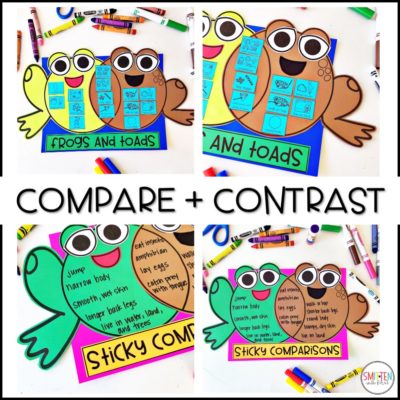 frog and toad activity for compare contrast similarities and differences