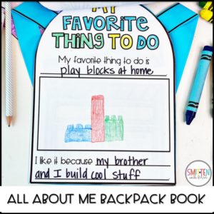 All About Me Activities for Back to School Preschool Kindergarten 1st 2nd grade