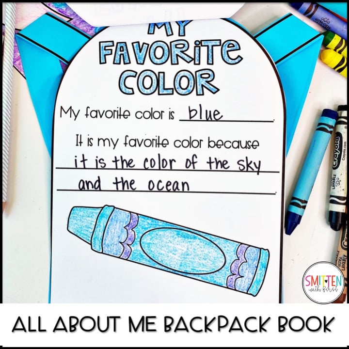 All About Me Activities for Back to School Preschool Kindergarten 1st 2nd grade