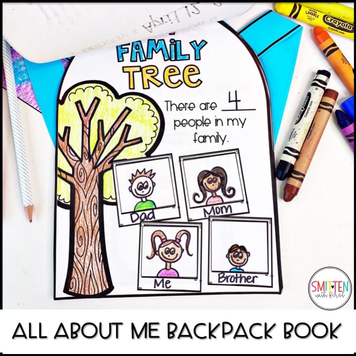 All About Me Activities for Back to School Preschool Kindergarten 1st 2nd grade