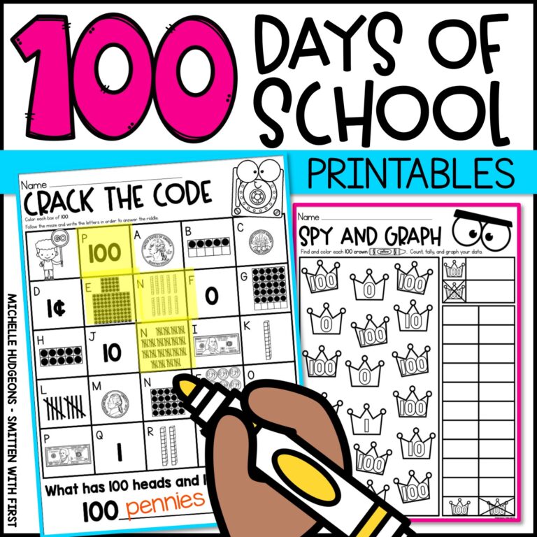 100th Day of School Activities - Smitten with First