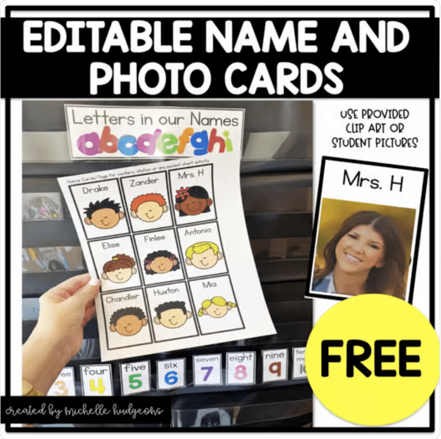 Name Activities for Preschool Kindergarten First Grade Craft Editable Worksheets for kids free name tags labels