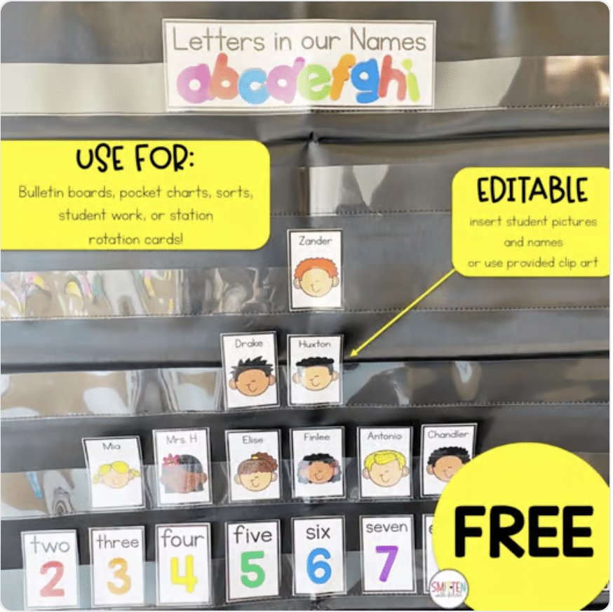 Name Activities for Preschool Kindergarten First Grade Craft Editable Worksheets for kids free name tags labels