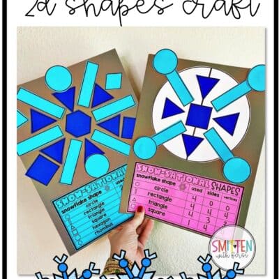 winter snowflakes 2d shapes activities