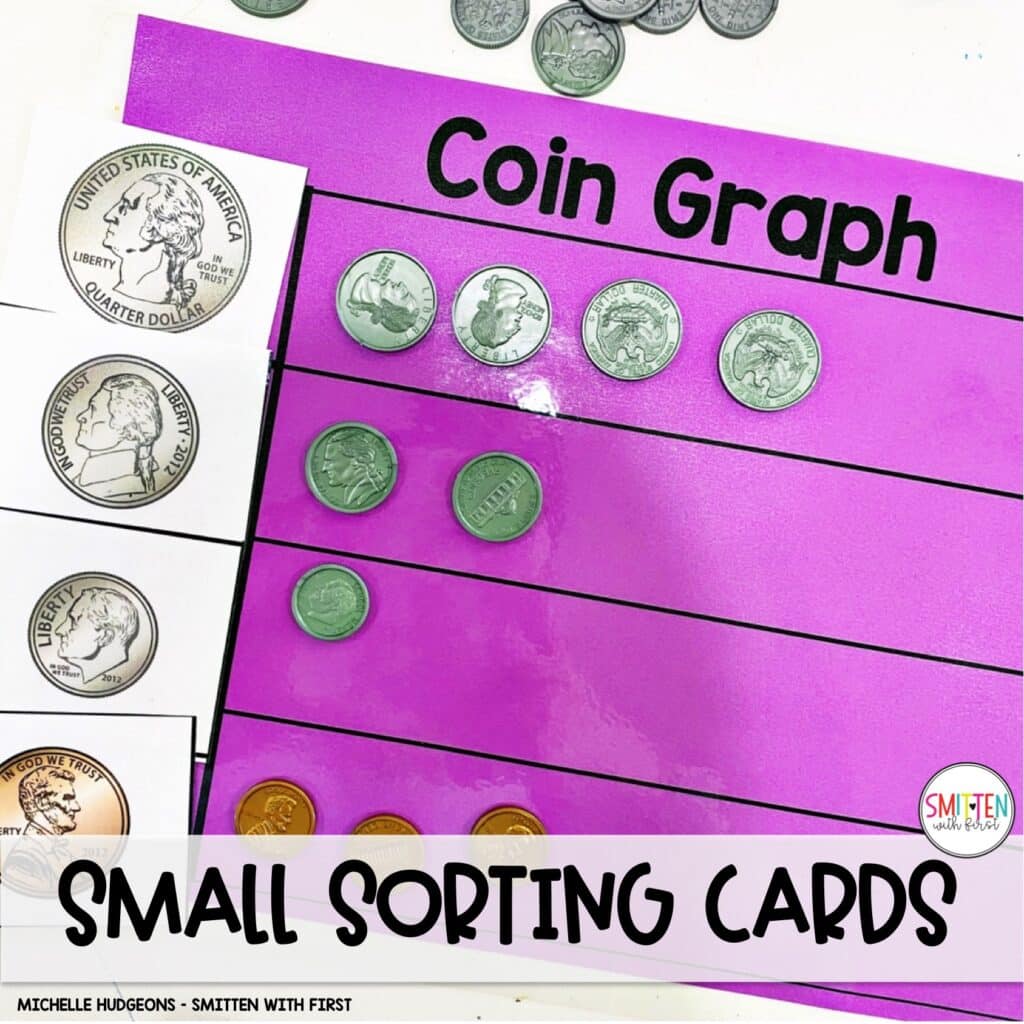 Identify and Count Coins Activities Centers Worksheets Kindergarten 1st Grade 2nd Grade Coin Sorting Mats