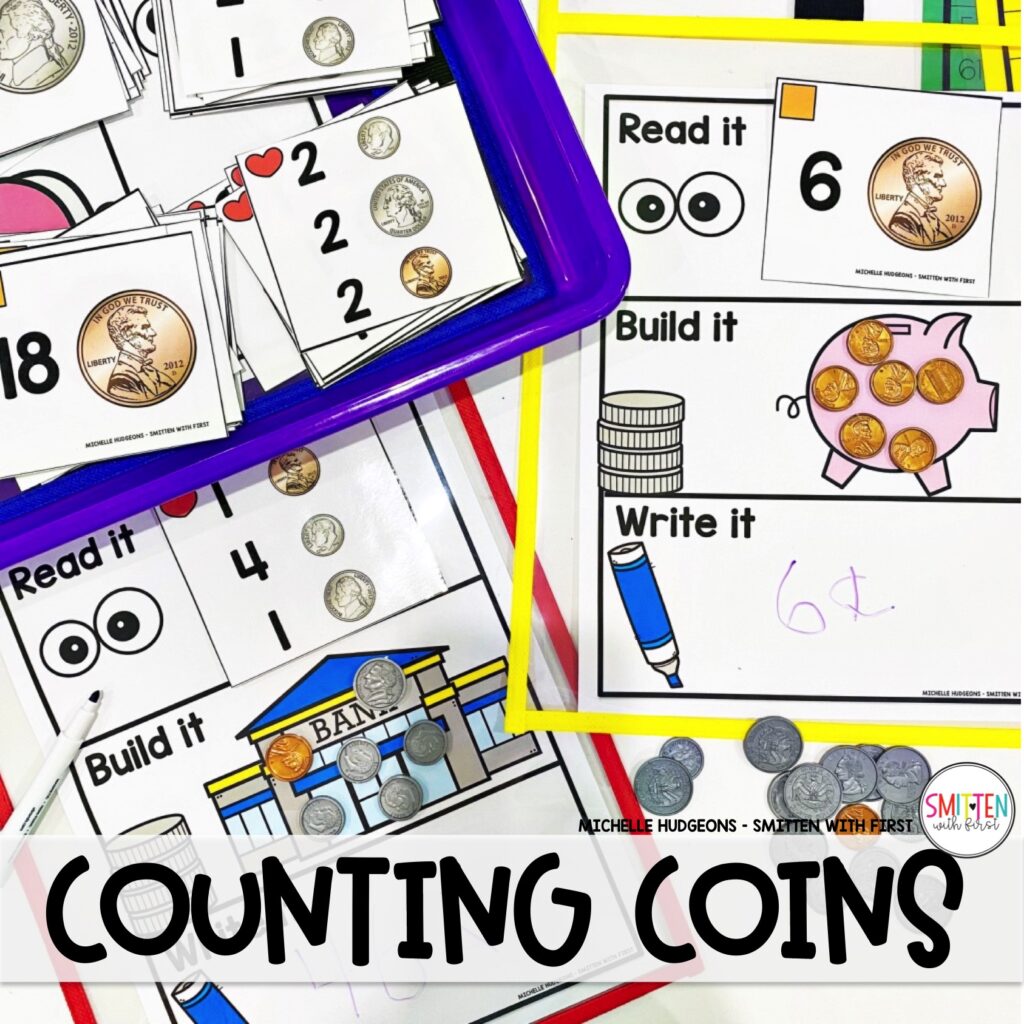 Identify and Count Coins Activities Centers Worksheets Kindergarten 1st Grade 2nd Grade