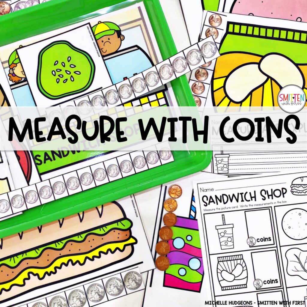 Identify and Count Coins Activities Centers Worksheets Kindergarten 1st Grade 2nd Grade Nonstandard Measurement
