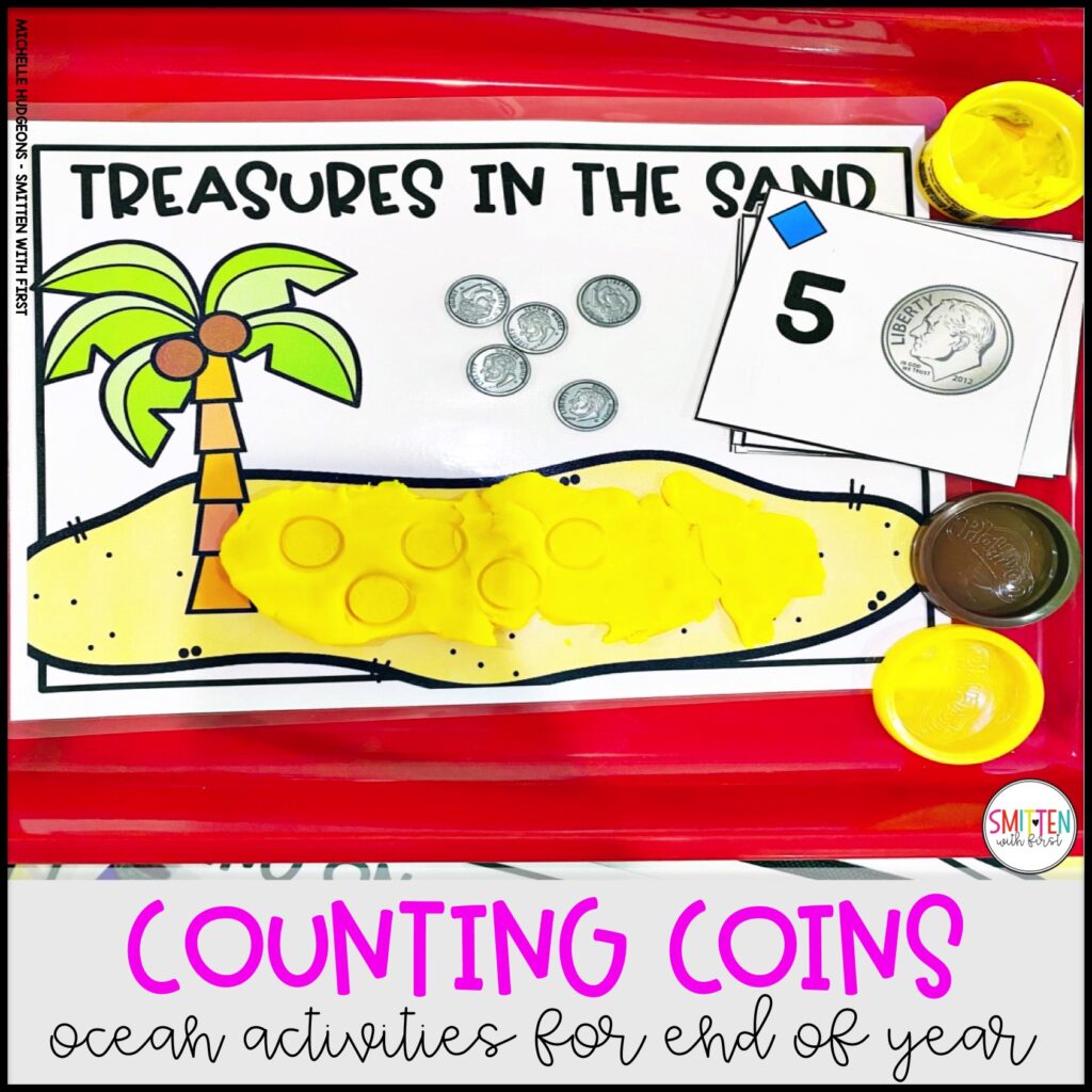 ocean end of year activities counting coins money butcher paper activity kindergarten 1st grade 2nd grade