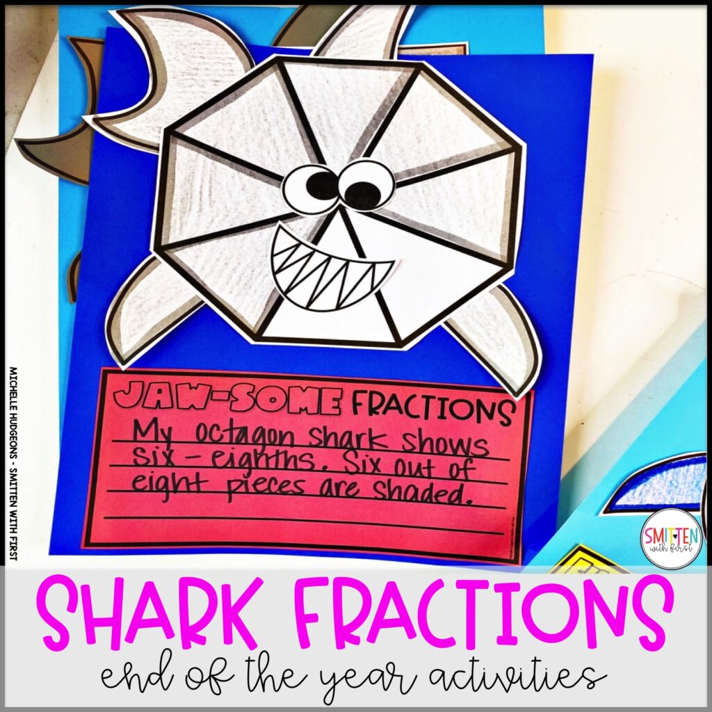 ocean end of year activities shark fractions kindergarten 1st grade 2nd grade