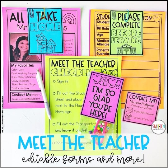 Meet the Teacher Template Editable