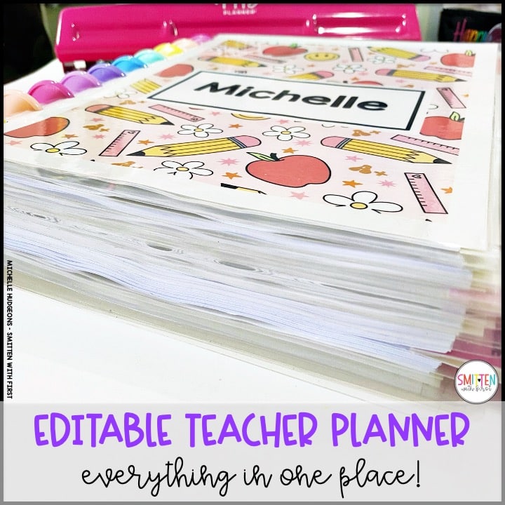 editable teacher planner for elementary teachers