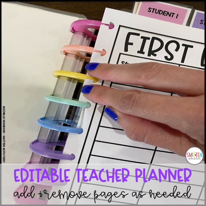 editable teacher planner for elementary teachers