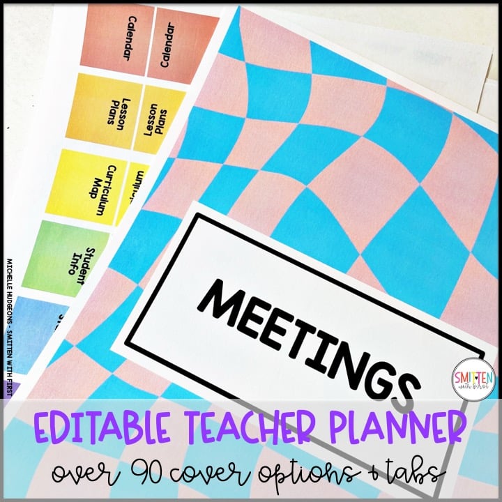 editable teacher planner for elementary teachers