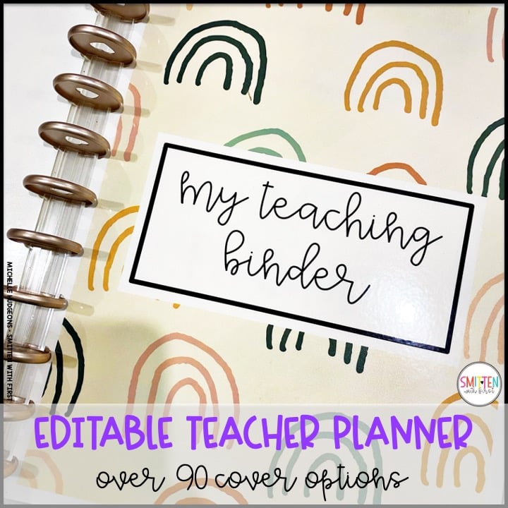 editable teacher planner for elementary teachers