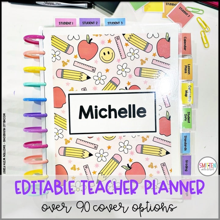 editable teacher planner for elementary teachers