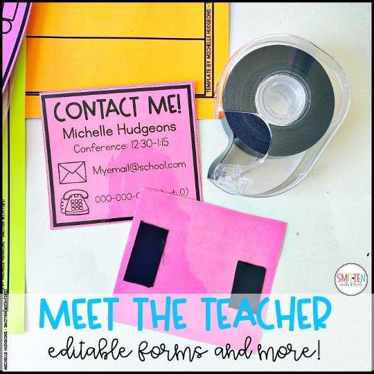 Meet the Teacher Template Editable