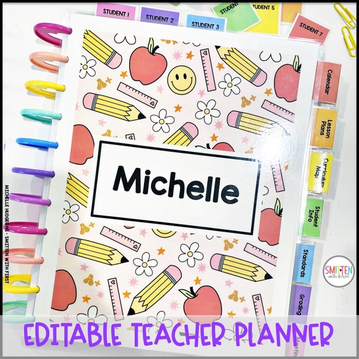 editable teacher planner for elementary teachers