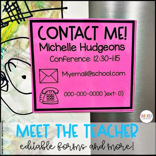 Meet the Teacher Template Editable