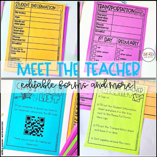 Meet the Teacher Template Editable