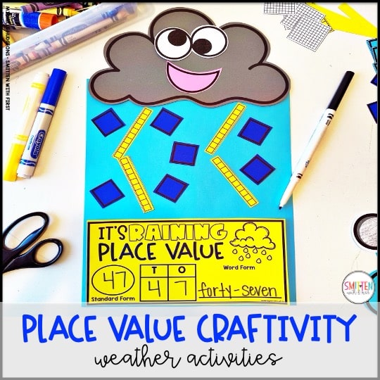 Weather Place Value activities kindergarten 1st grade 2nd grade