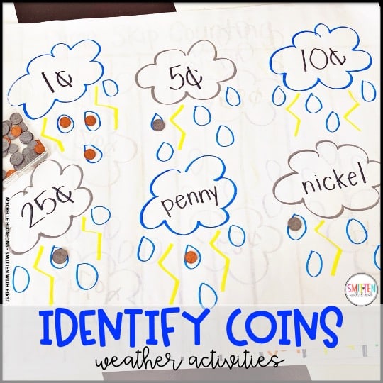Weather Money Coins activities kindergarten 1st grade 2nd grade