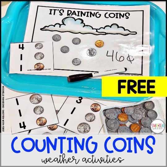 Weather Money Coins activities kindergarten 1st grade 2nd grade