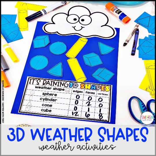 Weather Shapes activities kindergarten 1st grade 2nd grade