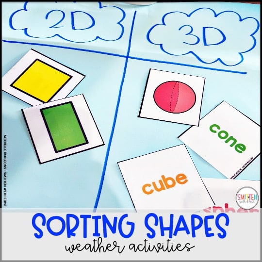Weather Shapes activities kindergarten 1st grade 2nd grade