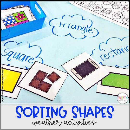 Weather Shapes activities kindergarten 1st grade 2nd grade
