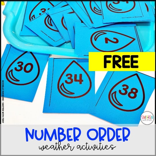 Weather Activities Number Order kindergarten 1st grade 2nd grade